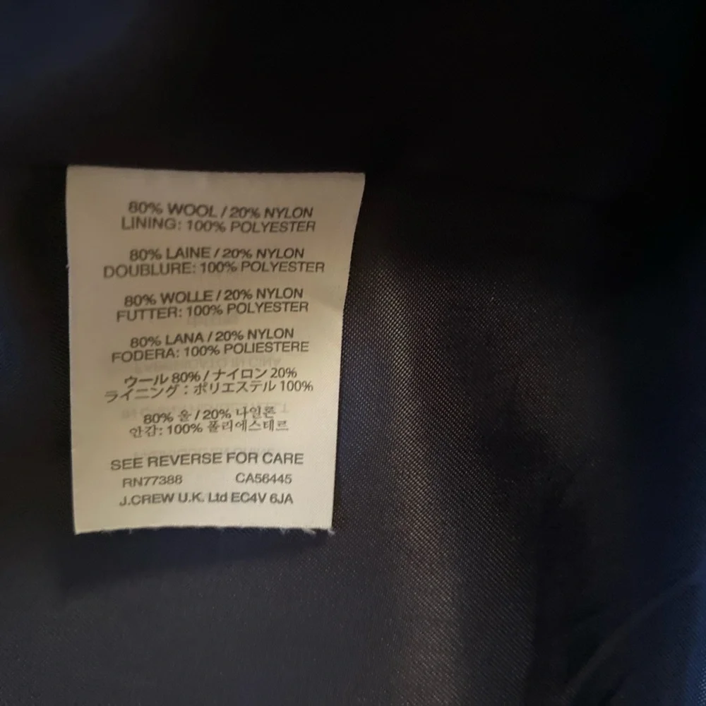 J.Crew Casual B4906 Wool Melton Hooded Coat Jacket 16 black